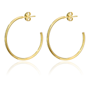 BRINCO ARGOLA FIO LISO (3 cm) - BANHADO A OURO 18K