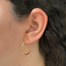 BRINCO ARGOLA FIO LISO (3 cm) - BANHADO A OURO 18K