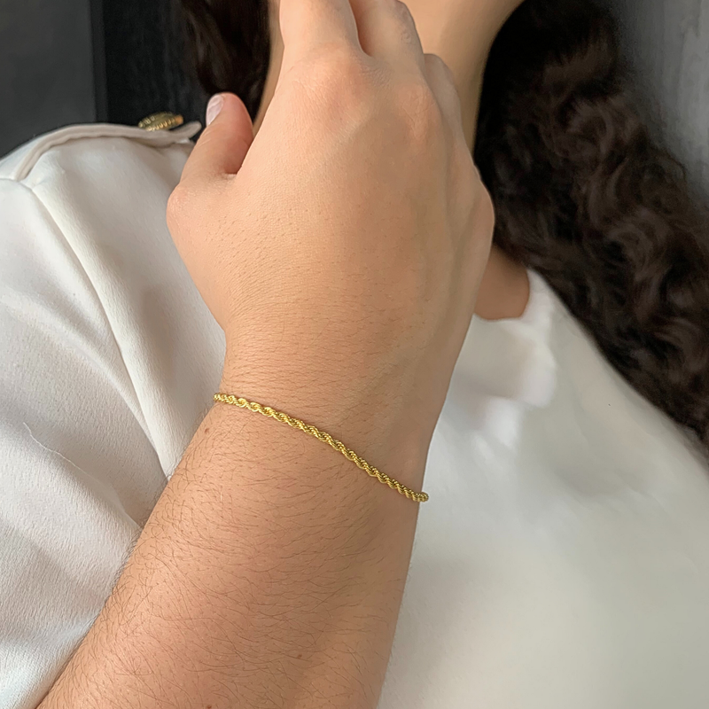 PULSEIRA ELO BAIANO - BANHADO A OURO 18K
