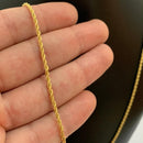 CORRENTE ELO BAIANO (2mm) + PINGENTE ESCUDO DA FÉ (3cm) - BANHADO A OURO 18K
