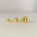 BRINCO TRIO CORAÇÕES LISOS - (KIT 3 BRINCOS) - BANHADO A OURO 18K