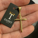 PINGENTE CRUZ PALITO (2,9cm) - BANHADO A OURO 18K
