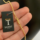 CORRENTE ELO BAIANO (2mm) + PINGENTE PLACA SALMO 23 (2,2CM) - BANHADO A OURO 18K