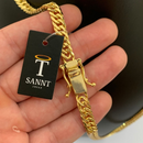 CORRENTE GRUMET DUPLA (6mm) + PINGENTE CHORA AGORA RI DEPOIS CRAVEJADA (4,2cm) - BANHADO A OURO 18K