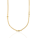 CHOKER ELO PORTUGUES C/ CRISTAIS - 40 cm - BANHADO A OURO 18K