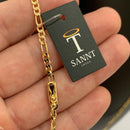 CORRENTE FIGARO 3X1 (3mm) + PINGENTE CRUZ ARAMADA (3,8cm)- BANHADO A OURO 18K