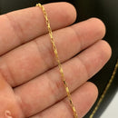 CORRENTE TIJOLINHO (1,5mm) + PINGENTE DE CRUZ 3D CHAPADO (3,5cm)- BANHADO A OURO 18K