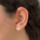GARGANTILHA + BRINCO GOTA CRISTAL - (KIT) - BANHADO A OURO 18K
