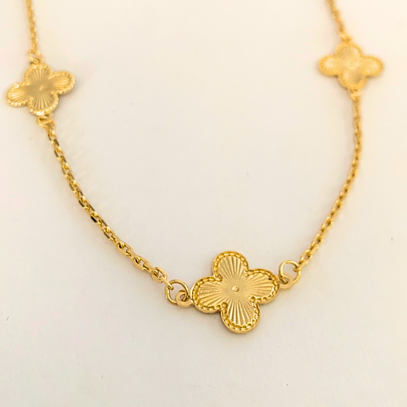 CHOKER VAN CLEEF DOURADA - BANHADO A OURO 18K