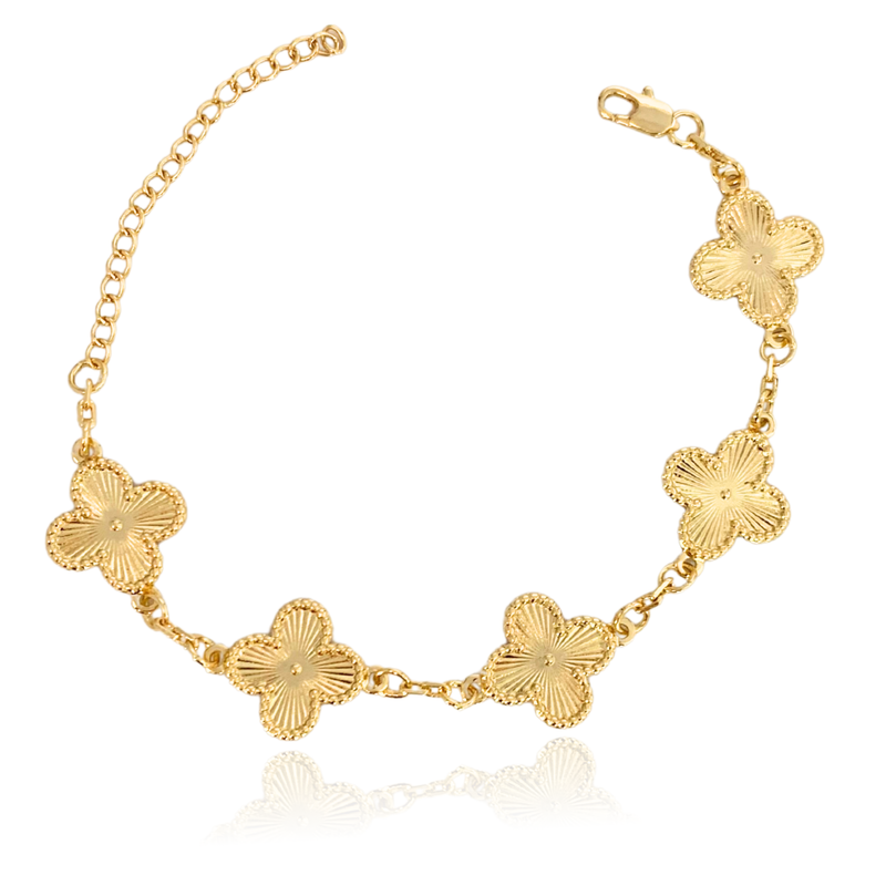 PULSEIRA VAN CLEEF DOURADA - BANHADO A OURO 18K