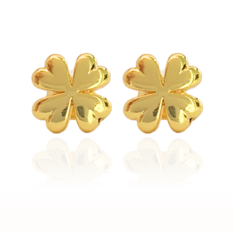BRINCO TREVO - BANHADO A OURO 18K
