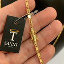 CORRENTE PIASTRINE (4mm) - BANHADO A OURO 18K.