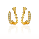 BRINCO ARTICULADO FIO DUPLO - BANHADO A OURO 18K