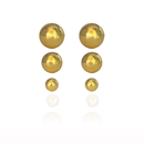 BRINCO TRIO BOLAS - (KIT 3 BRINCOS) - BANHADO A OURO 18K