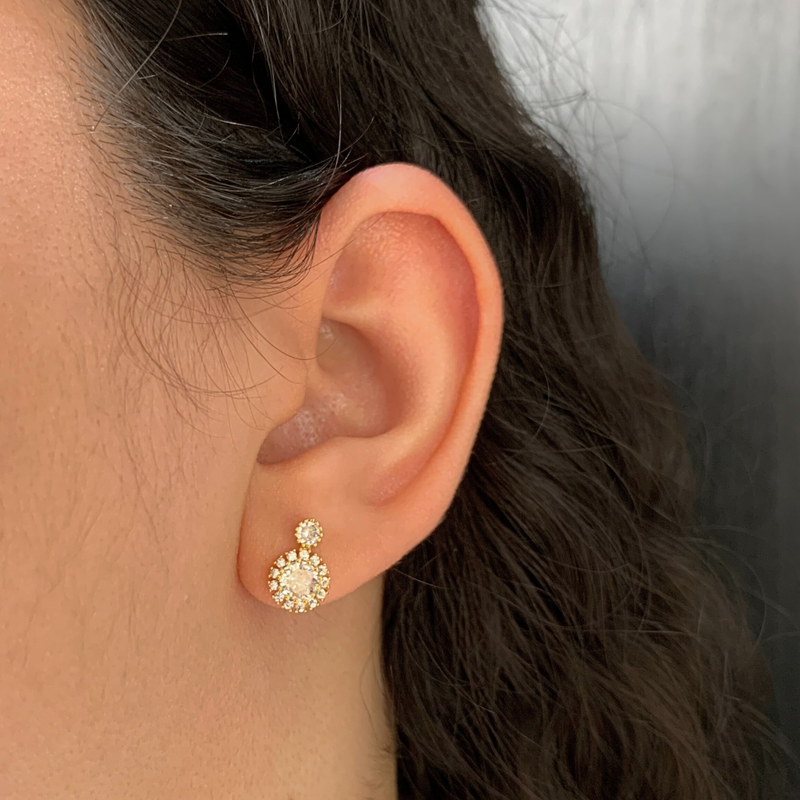 BRINCO CRISTAL CRAVEJADO COM ZIRCONIA - BANHADO A OURO 18K