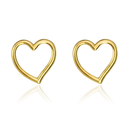 BRINCO CORAÇÃO VAZADO - BANHADO A OURO 18K