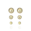 BRINCO TRIO PEROLA ACHATADA - (KIT 3 BRINCOS) - BANHADO A OURO 18K