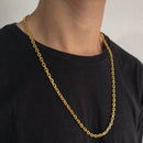 CORRENTE CADEADO (5mm) - BANHADO A OURO 18K