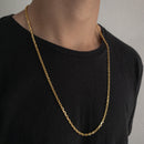 CORRENTE CADEADO (3mm) - BANHADO A OURO 18K