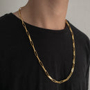 CORRENTE CADEADO LONG (6mm) - BANHADO A OURO 18K