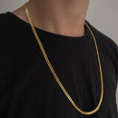 CORRENTE GRUMET DUPLA (4mm) - BANHADO A OURO 18K