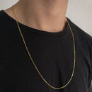 CORRENTE TIJOLINHO (1,5mm) - BANHADO A OURO 18K