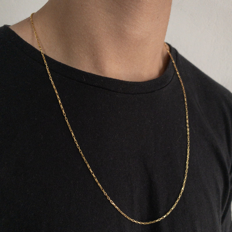 CORRENTE TIJOLINHO (1,5mm) - BANHADO A OURO 18K