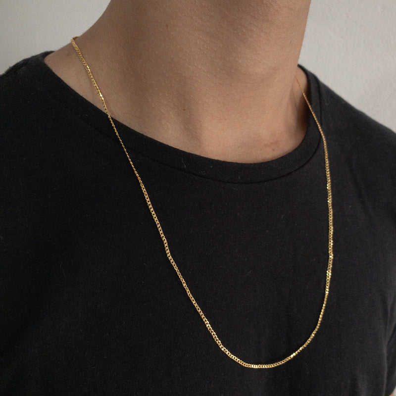 CORRENTE GRUMET (2mm) - BANHADO A OURO 18K
