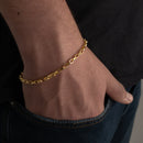 PULSEIRA TIJOLINHO (4mm) - BANHADO A OURO 18K