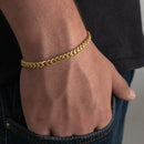 PULSEIRA CUBAN (5mm) - BANHADO A OURO 18K.