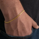 PULSEIRA GRUMET DUPLA (3,5mm) - BANHADO A OURO 18K