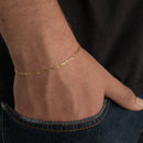 PULSEIRA FIGARO 3x1 (1mm) - BANHADO A OURO 18K