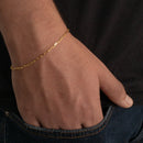 PULSEIRA CADEADO FINO (1mm) - BANHADO A OURO 18K