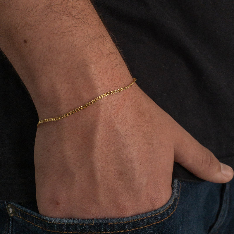 PULSEIRA GRUMET (2mm) - BANHADO A OURO 18K