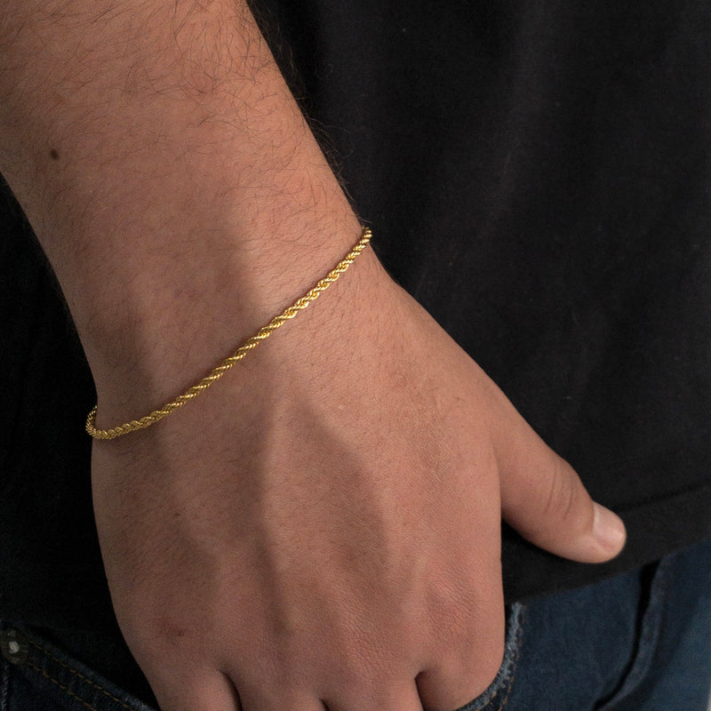 PULSEIRA ELO BAIANO (2mm) - BANHADO A OURO 18K