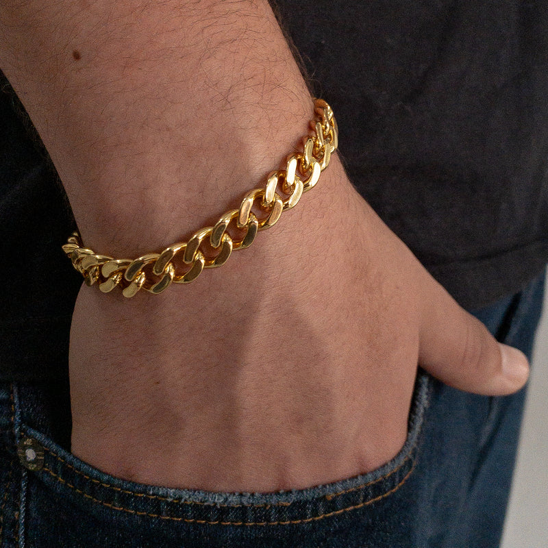 PULSEIRA GRUMET (8mm) - BANHADO A OURO 18K