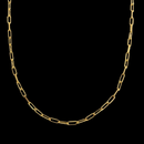 CORRENTE CADEADO FINO (1mm) - BANHADO A OURO 18K