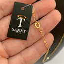 CORRENTE CADEADO FINO (1mm) - BANHADO A OURO 18K