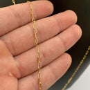 CORRENTE CADEADO FINO (1mm) + PINGENTE CRUCIFIXO CRAVEJADO COM INFINITO (3,3cm) - BANHADO A OURO 18K