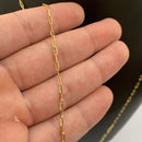CORRENTE CADEADO FINO (1mm) + PINGENTE CRUZ PALITO MÉDIA (2,8cm) - BANHADO A OURO 18K