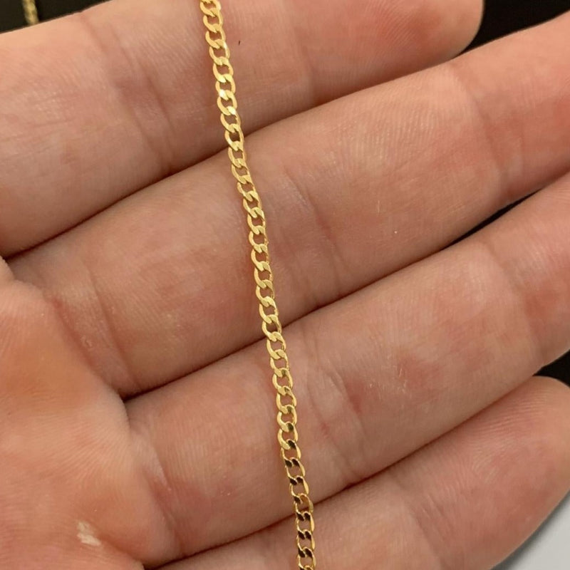 CORRENTE GRUMET (2mm) - BANHADO A OURO 18K
