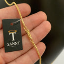 CORRENTE ELO BAIANO (2mm) + PINGENTE CRUZ COM CRISTO (2,5CM) - BANHADO A OURO 18K