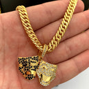 CORRENTE GRUMET DUPLA (6mm) + PINGENTE CHORA AGORA RI DEPOIS CRAVEJADA (4,2cm) - BANHADO A OURO 18K