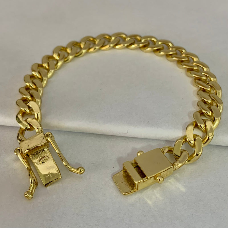 PULSEIRA GRUMET (8mm) - BANHADO A OURO 18K