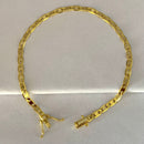 PULSEIRA PIASTRINE (4mm) - BANHADO A OURO 18K.