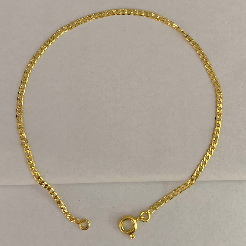 PULSEIRA GRUMET (2mm) - BANHADO A OURO 18K