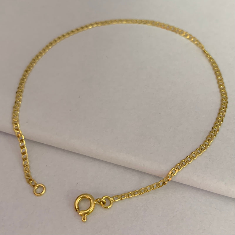 PULSEIRA GRUMET (2mm) - BANHADO A OURO 18K