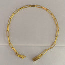 PULSEIRA CADEADO LONG (4mm) - BANHADO A OURO 18K.