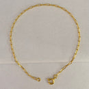 PULSEIRA CADEADO FINO (1mm) - BANHADO A OURO 18K