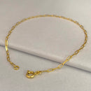 PULSEIRA CADEADO FINO (1mm) - BANHADO A OURO 18K
